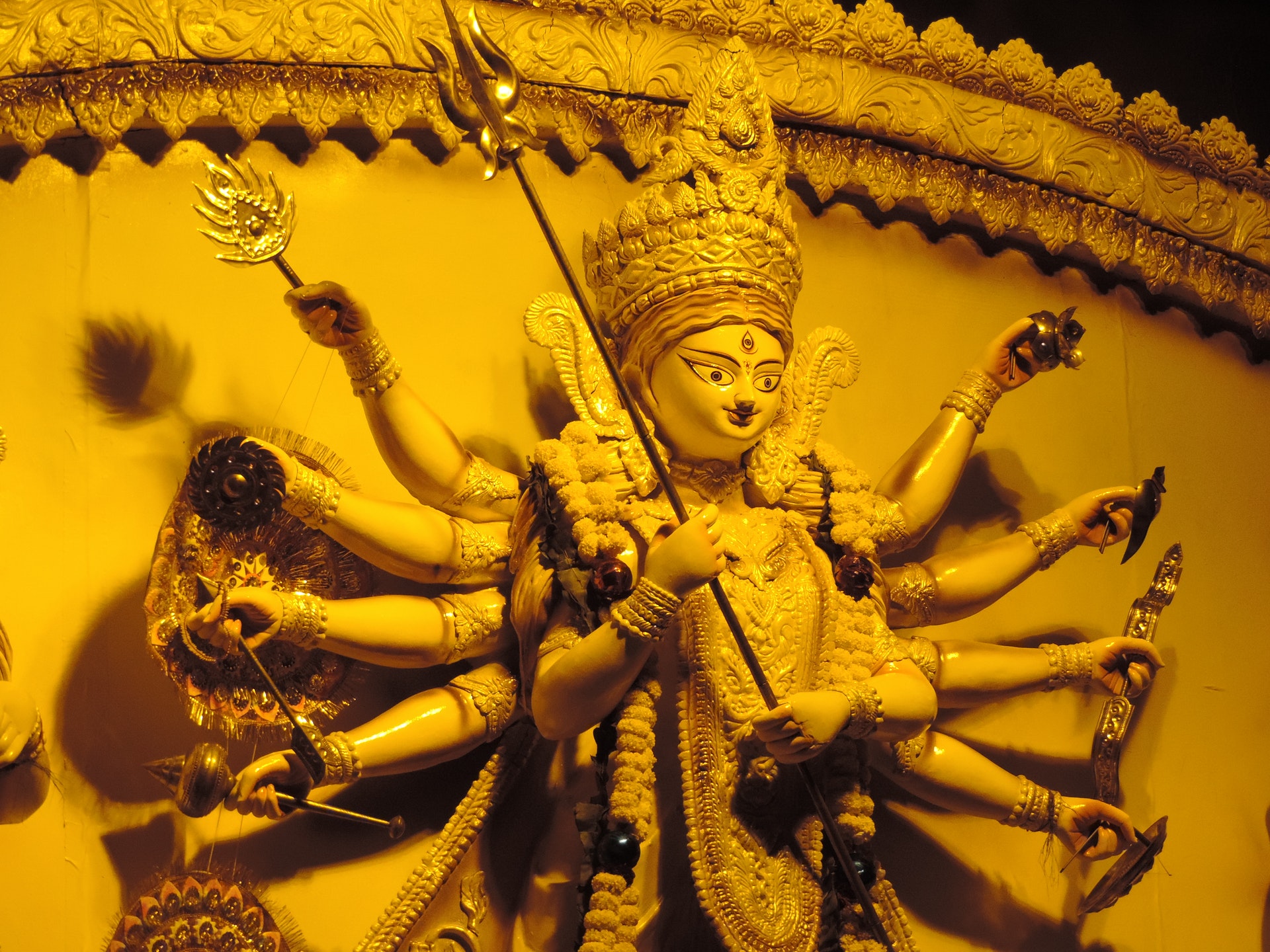 goddess durga idol. places to visit in Kolkata