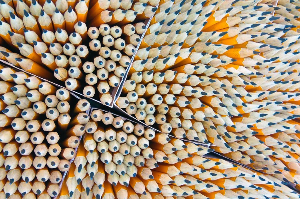 bunch of sharpened pencils
