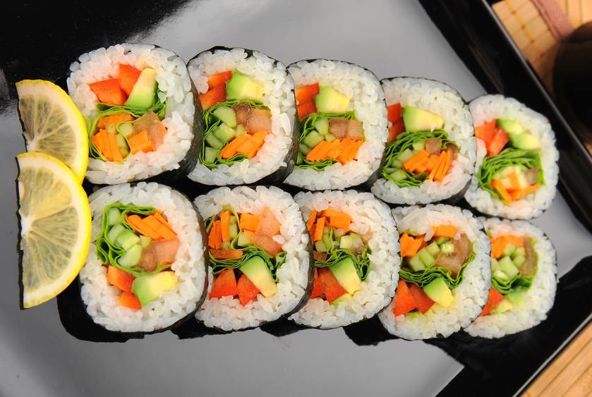 sushi rolls. veg recipes 7