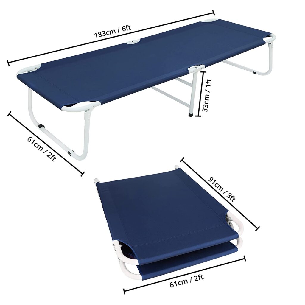 Portable folding bed for picnic and travel